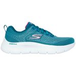 Zapatillas-Skechers-Go-Walk-Flex-Kali-Training-Mujer-Teal-Textile-Hot-Pink-Trim-124830-TLHP