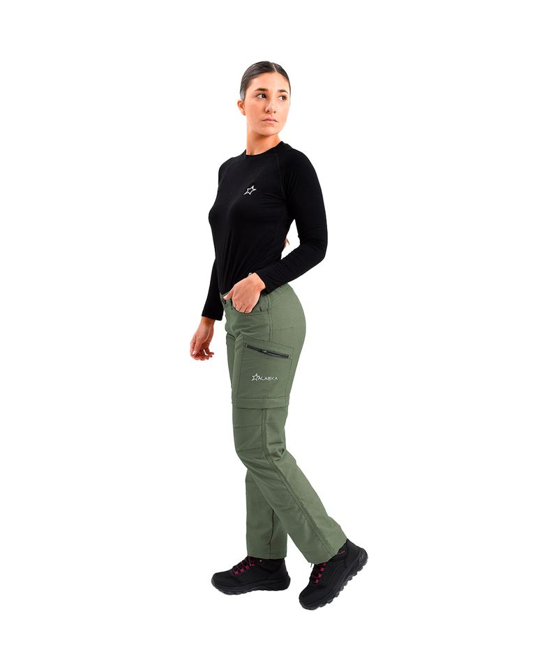 Pantalon-Alaska-Luna-II-Desmontable-Trekking-Hiking-Mujer-Verde-Musgo-AM1158-701-2