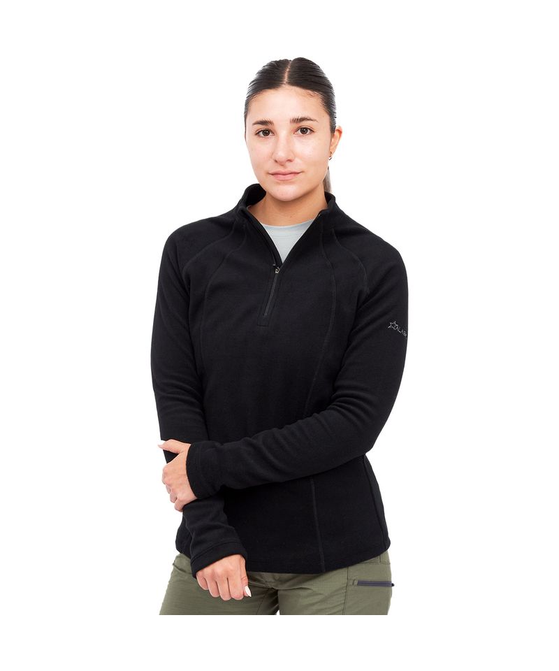 Buzo-Alaska-Sur-II-Micro-Polar-Liviano-Trekking-Mujer-Negro-AM1406-100-1