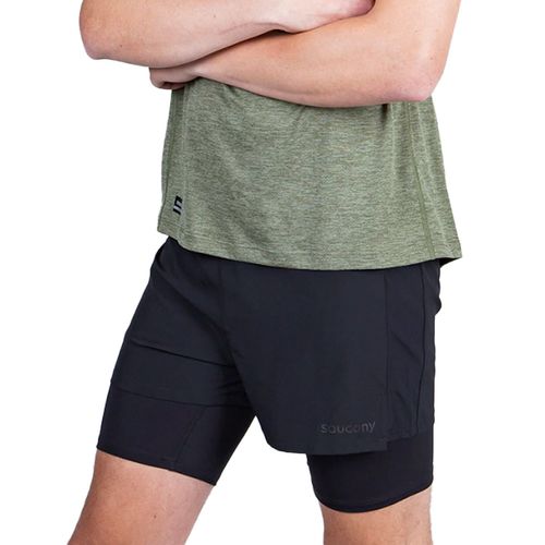 Short Saucony Outpace 4" 2 en 1 Hombre