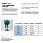 tabla-de-talles-salomon-PANTALONES-WAYFARER-PARA-HOMBRE