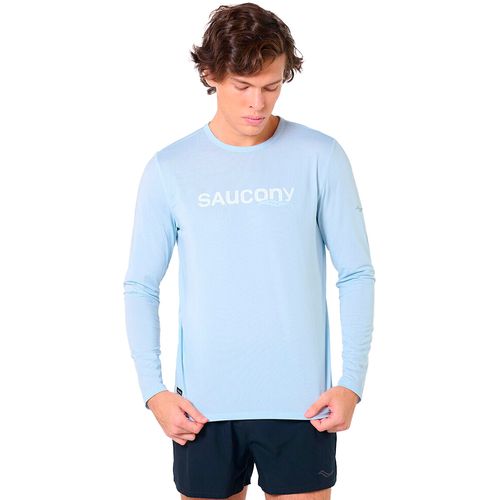 Remera Manga Larga Saucony Stopwatch Graphic Hombre