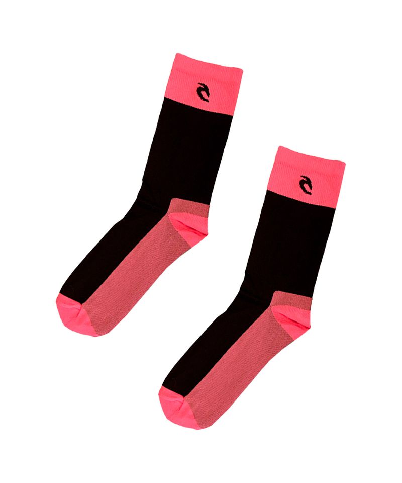 Medias-Rip-Curl-Long-Mountain-x3-Ski-Snowboard-Unisex-Negro-Rosa-Celeste-07132-01-1