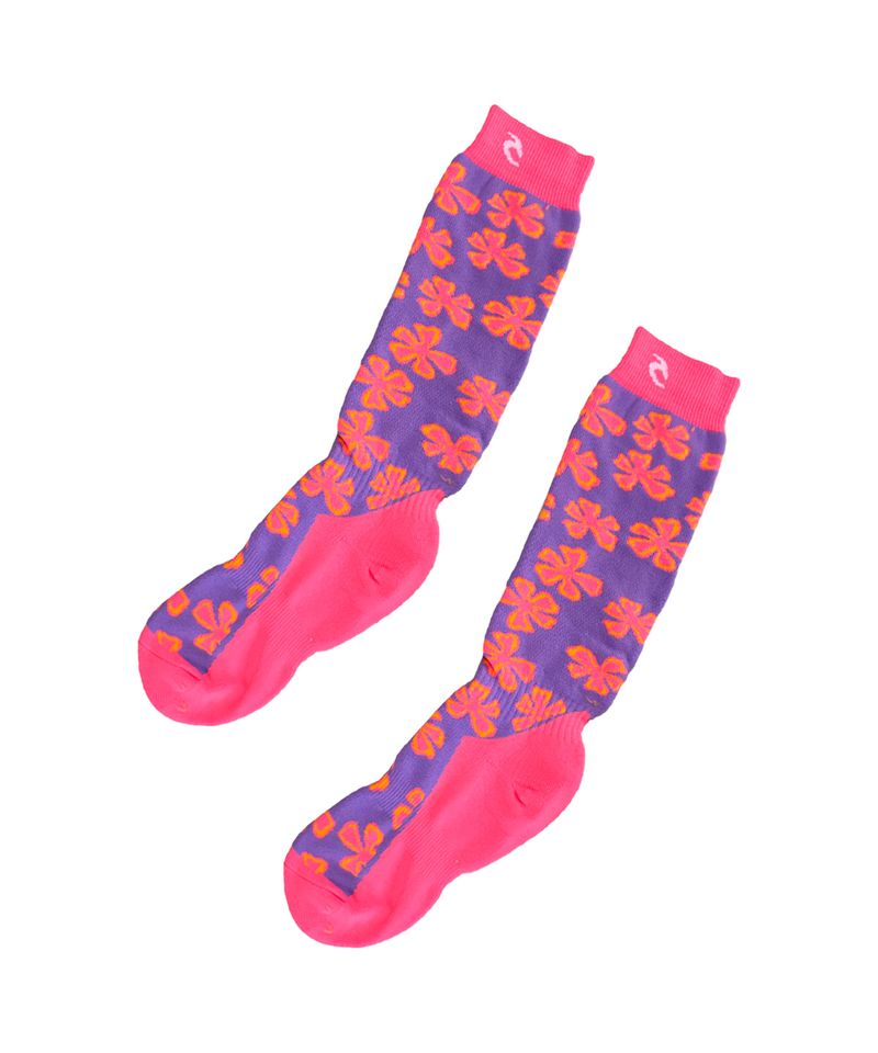 Medias-Rip-Curl-Long-Mountain-x3-Ski-Snowboard-Unisex-Negro-Rosa-Celeste-07132-01-2