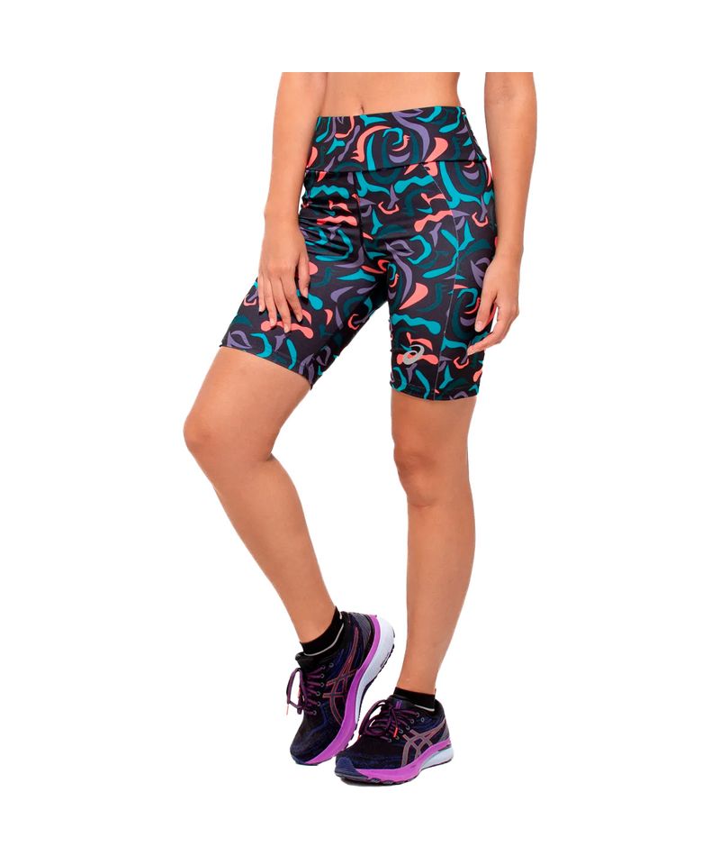 Calza-Deportiva-Asics-Kumadori-Biker-Running-Mujer-Negro-Estampado-AI000278-6606