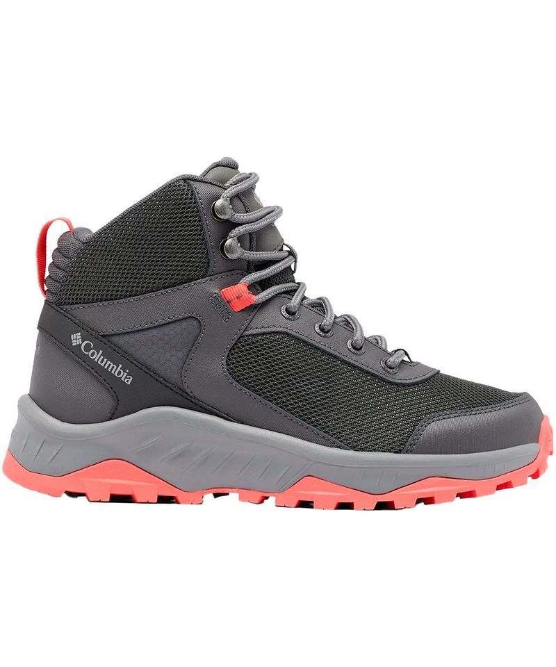 Botas-Columbia-Trailstorm-Ascend-Mid-Waterproof-Hiking-Mujer-Dark-Grey-Red-Coral-2044351-089