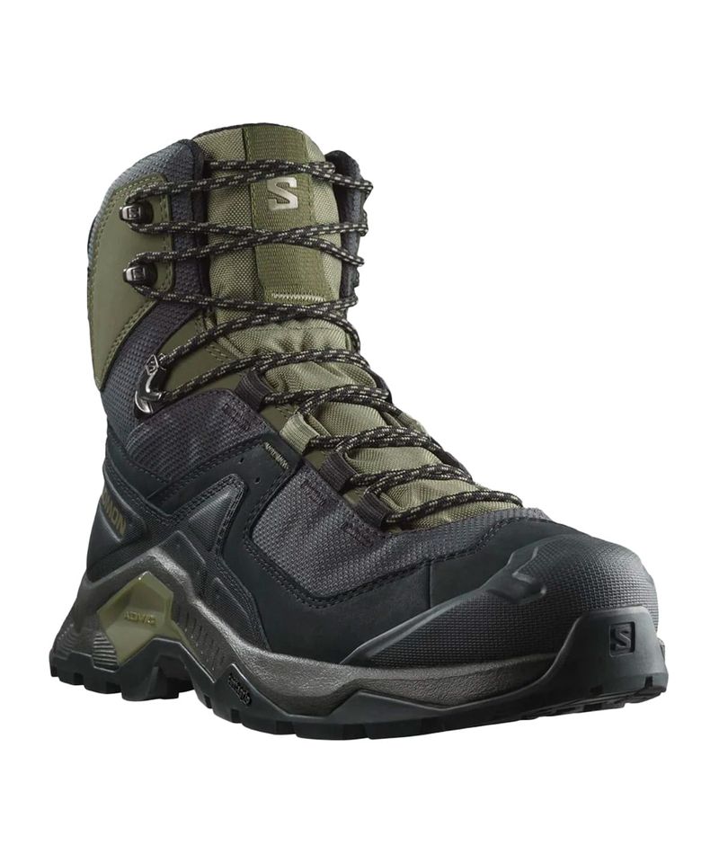Botas-Salomon-Quest-Element-Gore-Tex-Trekking-Hiking-Hombre-Black-Deep-Lichen-Green-Olive-Night-414571-2
