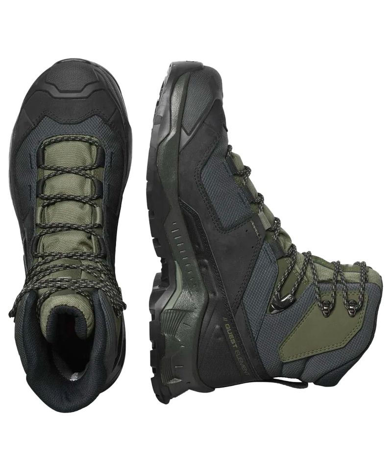 Botas-Salomon-Quest-Element-Gore-Tex-Trekking-Hiking-Hombre-Black-Deep-Lichen-Green-Olive-Night-414571-3