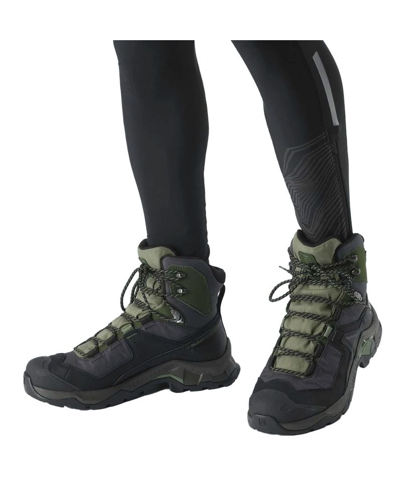Botas-Salomon-Quest-Element-Gore-Tex-Trekking-Hiking-Hombre-Black-Deep-Lichen-Green-Olive-Night-414571-7
