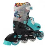 Patines-Rollers-Stark-Crazy-Skull-Extensibles-Ninos-Ninas-Turquesa-5813-1