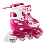 Patines-Rollers-Stark-Smile-Maker-Extensibles-Ninas-Ninos-Rosa-Blanco-5816-3