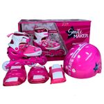 Patines-Rollers-Stark-Smile-Maker-Extensibles-Ninas-Ninos-Rosa-Blanco-5816-4